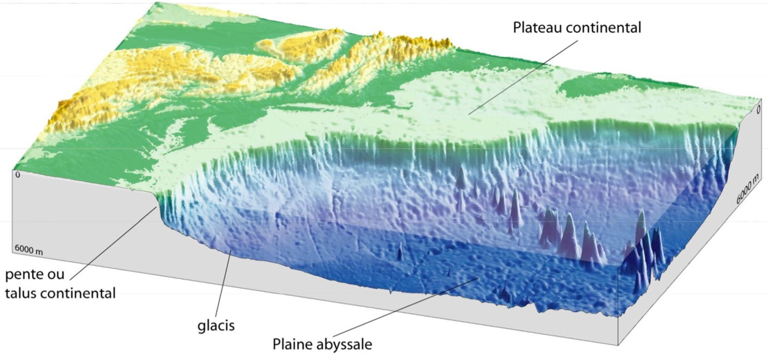 carte du talus continental